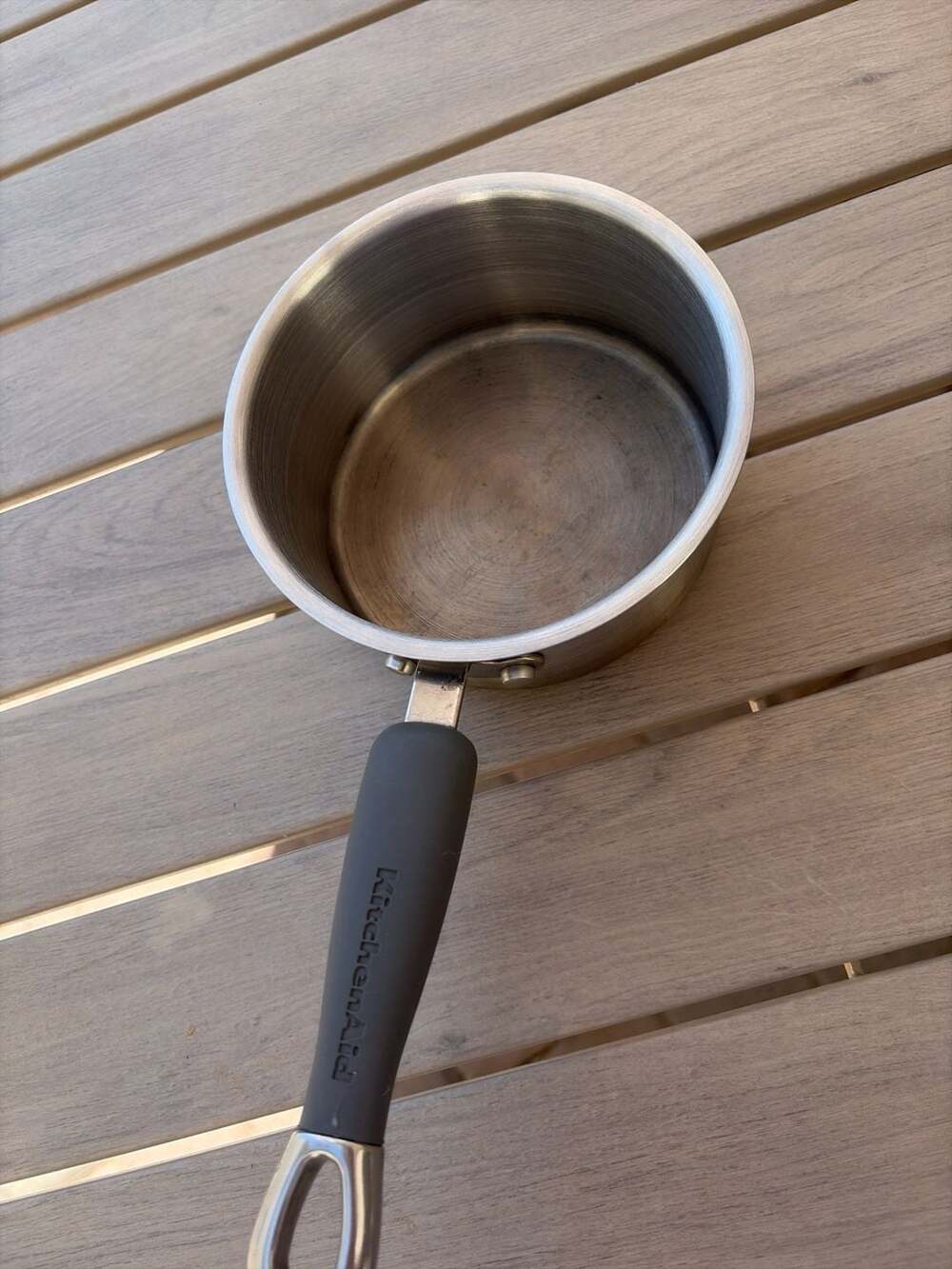 KitchenAid 1 Quart Stainless Steel Saucepan with Impact Bonded Base